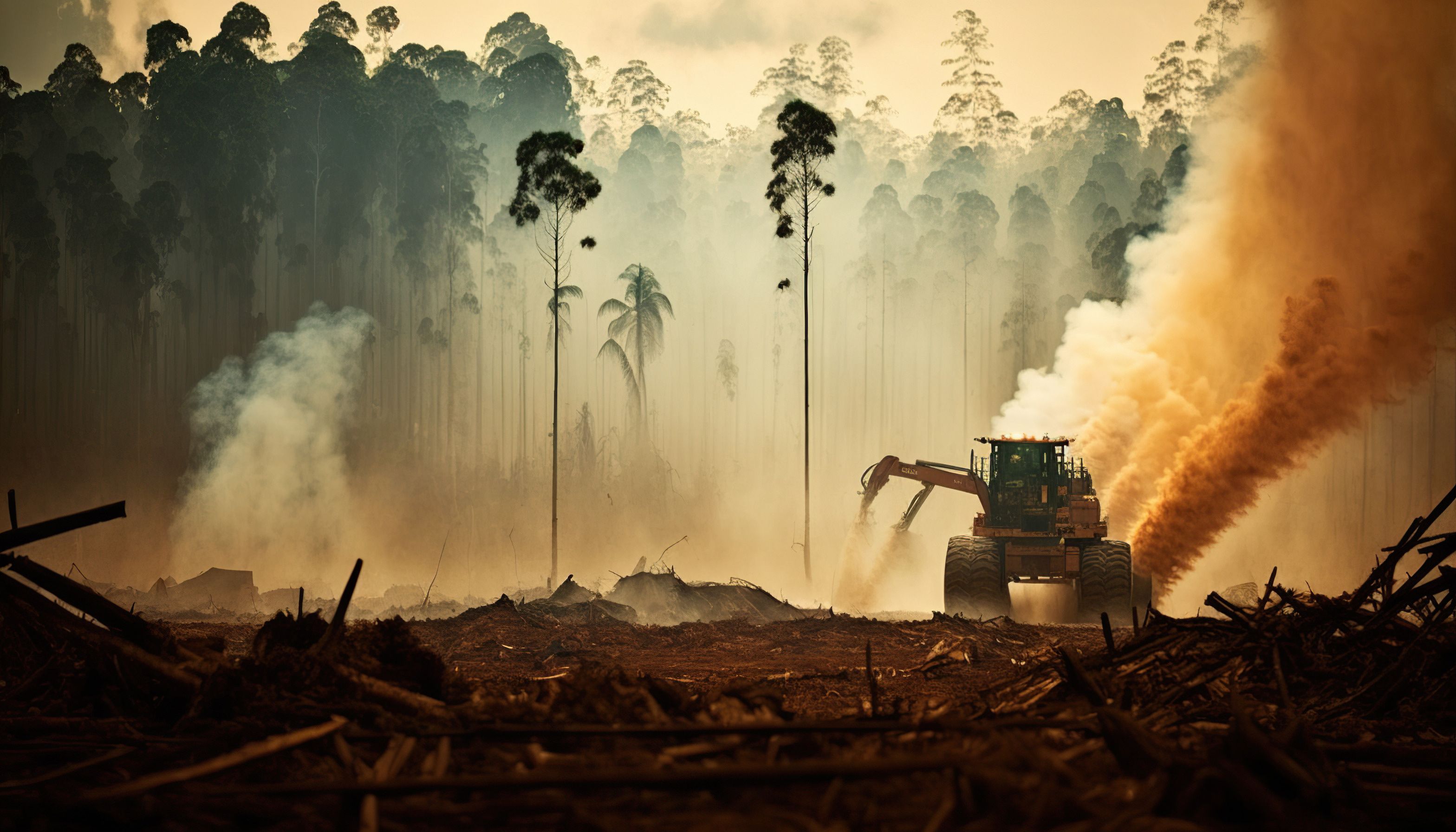 Deforested rainforest